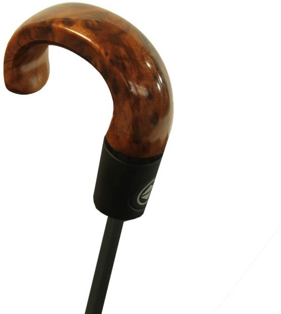 Pierre Cardin Men's Umbrella Wood Effect, Automatic, Round Hook Handle - Image 3