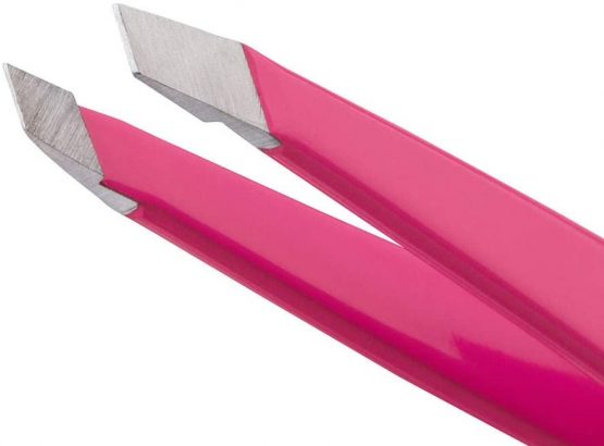 Tweezerman Neon Pink Stainless Steel Mini Slant Tweezer - Image 2