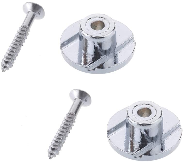 Musiclily Metal Round Bass String Guides Trees Retainers for Fender Precision Bass/Jazz Bass, Chrome(2 Pieces) - Image 2