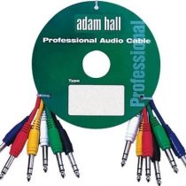 Adam Hall 0.6m stereo balanced jack to jack patch cables. 6 pack