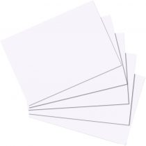 Herlitz-10621308- Index Cards A5, Shrink Wrapped with Perforations, plain, white , 100 pack