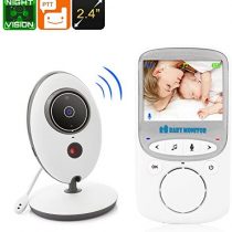 BW Baby Monitor 2.4 Inch Color LCD Wireless Digital Audio Video Security Baby Monitor 2 Way Talk Night Vision Temperature Monitoring