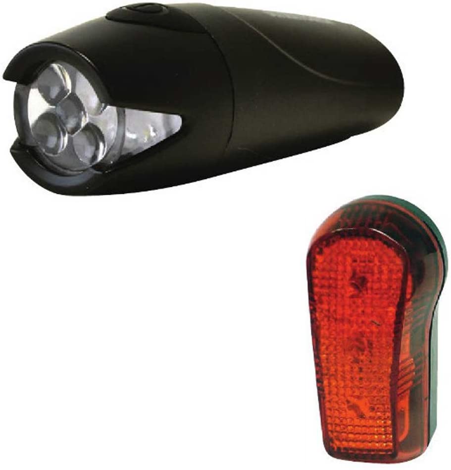 Oxford Ultra Torch Front Headlight and Rear LED Light Set - Black