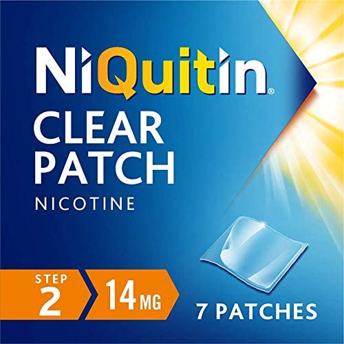 NiQuitin 14mg Clear Patch - Stop Smoking Aid Programme - Step 2 - 7 Clear patches, 7 Days Treatment