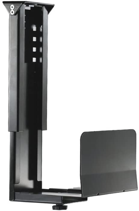 Newstar CPU-D200BLACK Under Desk PC Mount (Suitable PC Dimensions - Height: 39-54 cm / Width: 13-23 cm) - Black