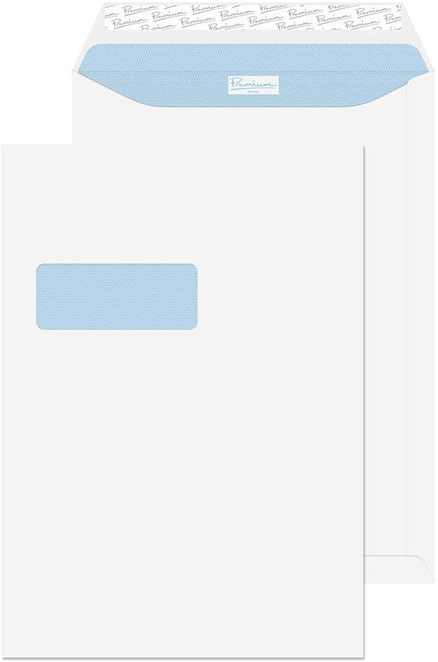 Blake Office B4 352 x 250 mm 120 gsm Peel & Seal Pocket Standard Window Envelopes (38116) Ultra White Wove - Pack of 250