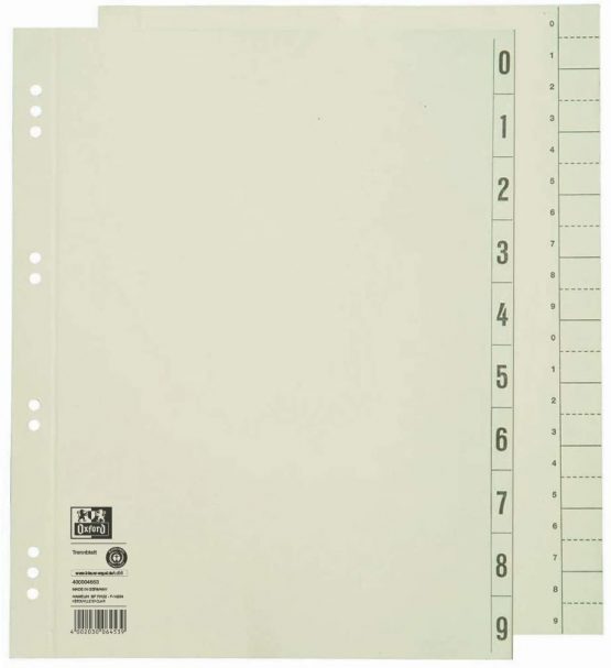 Elba 06453CH Divider for DIN A4 Strong Card Recycled 230 g/m2 Chamois Pack of 100