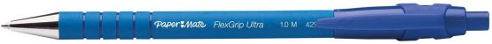 Paper Mate Flexgrip Ultra Capped Ballpoint Pens | Medium Point (1.0 mm) | Blue | 12 Count - Image 4