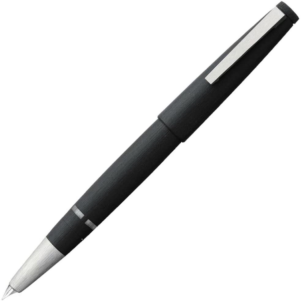 Lamy 2000 black - elegant Fountain Pen in robust fibreglass barrel - 14 ct. gold nib, partially platinum-plated - nib size F