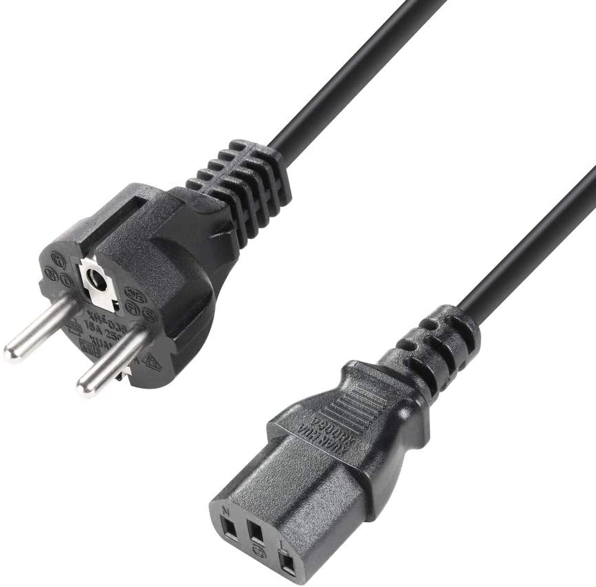 Power cable 3 x 0.75 mm² 2 m, Black