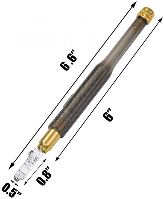 IMT Glass Cutter Tungsten Carbide Tip Oil Feed, Professional Heavy Duty Cutting Tool for Mosaic/Tiles/Stained Glass/Mirror/Ceramic, Free Replaceable Head and Oil Reservoir, 2mm-12mm - Image 3