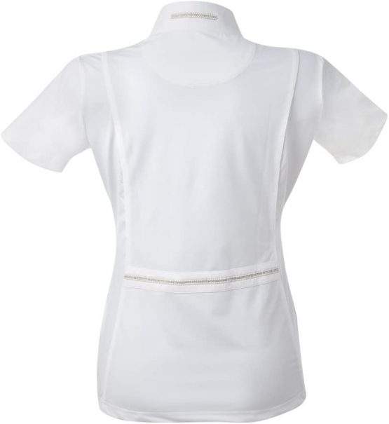 Equi-Theme/Equit'M Unisex's 987032134 Perles Short Sleeve Shirt, White, One Size