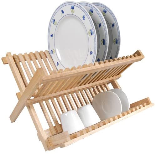 Metaltex 69043410080 Folding Dish Drainer Wood – BigaMart