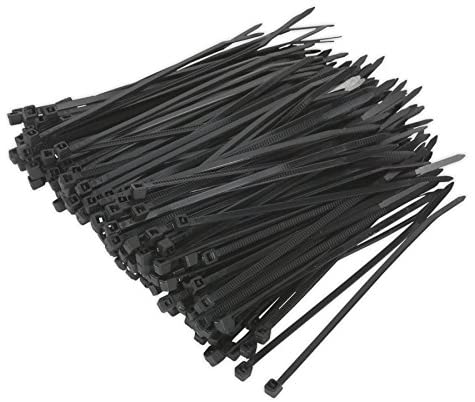 Sealey CT10025P200 Cable Tie 100 x 2.5mm Black Pack of 200, Red