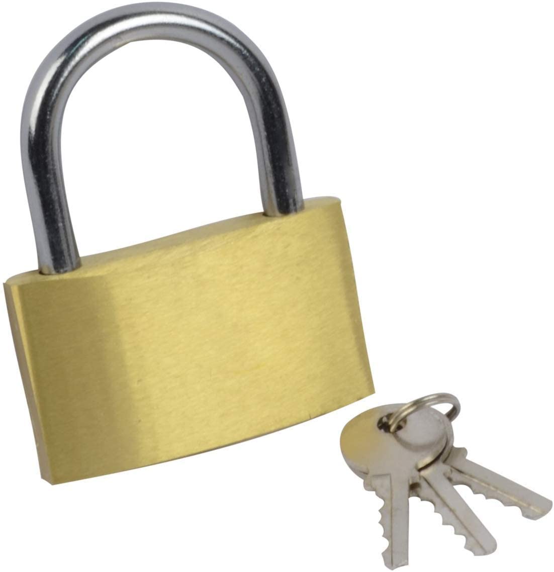 Brass Padlock 35mm, Golden Yellow, 35 mm