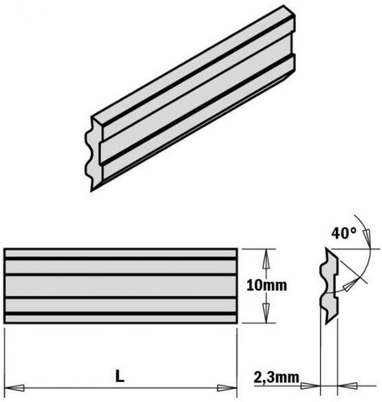 CMT Orange Tools 795.400.10 – Set of 2 Blades Tersa System 400 x 10 x 2.3 mm HPS