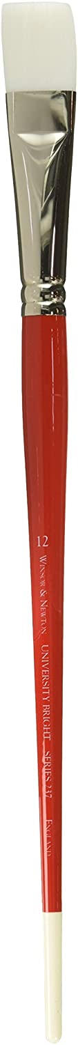 Winsor & Newton Series 237 University Long Handled Bright Brush, Red,white, #12