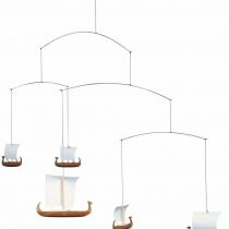 Flensted Mobiles Viking s 5 Hanging Mobile - 26 Inches - Teak