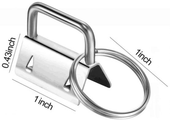 50 Sets - Key Fob Hardware Wristlet Set Wrist Key Chain Wristlet Sets with Split Rings Key Rings- 1 Inch Wide (1 Inch) - Image 2