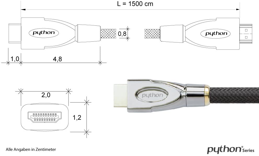 Python Series Cable, black, 15 m - Image 4