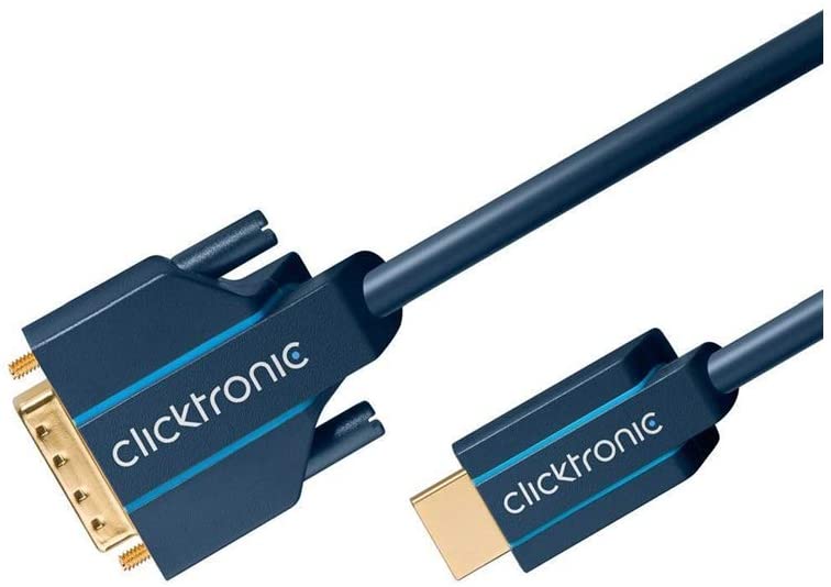 Clicktronic 70348 Casual HDMI/DVI Adapter Cable, 20m Length, Clear,Copper, 20.00 m - Image 3