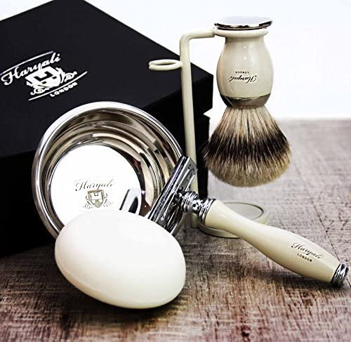 Shaving Set Featuring Silver Tip Brush,Safety Razor - Image 4