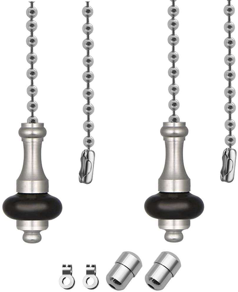 LumenTY 2 Sets Light Pull Chain Extension with Ball Chain 100 cm Length