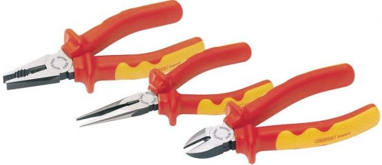 Draper Expert 69288 3-Piece VDE Insulated Pliers Set