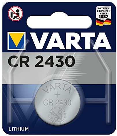 VARTA Batteries Electronics CR2430 Lithium button cell 3V battery 1-pack, Button cells in original blister pack of 1