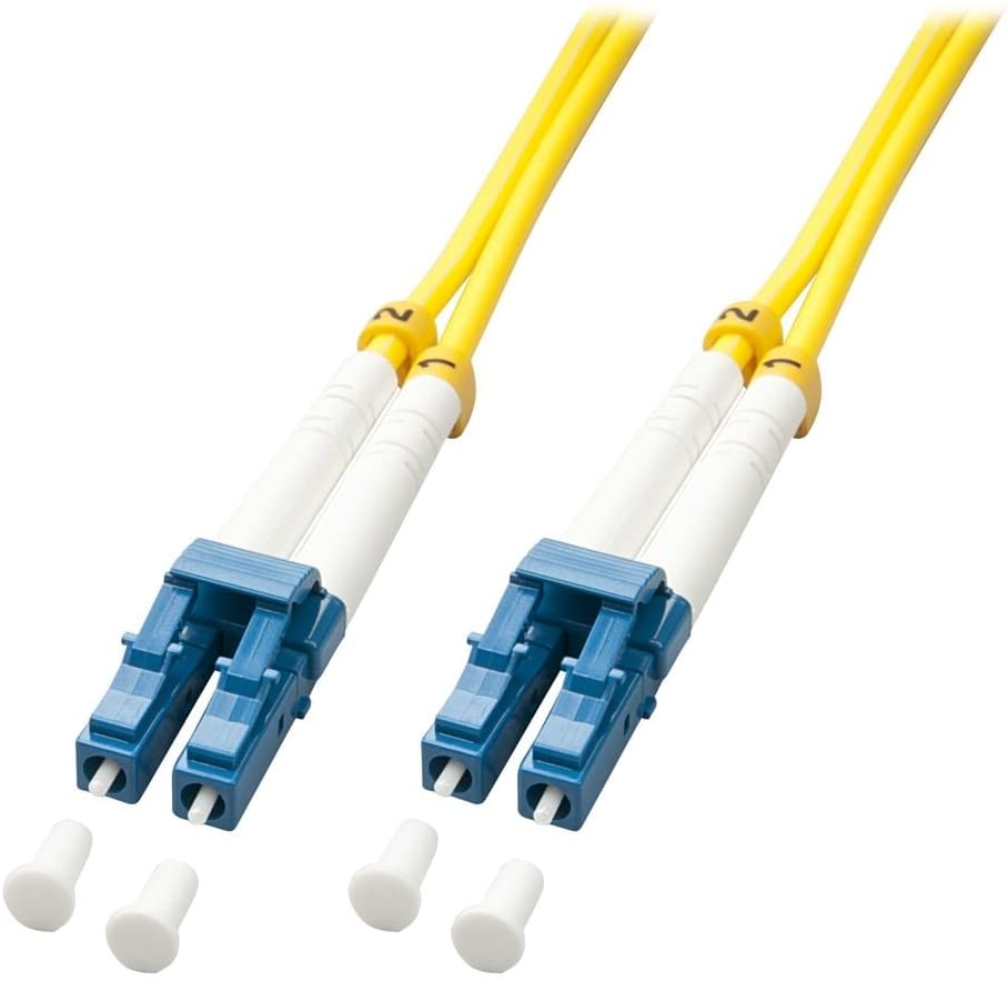 Lindy LC-LC OS2 9/125 Fibre Optic Patch Cable, Yellow 15m, 15 Meters