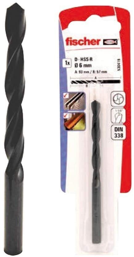FISCHER 530484 Metal Drill Bit HSS-R DIN338 8.5x75/117, Nicht Anwenden, 8,5x75/117