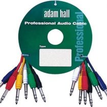 Adam Hall 0.3m stereo balanced 6.35 mm (1/4") jack to jack patch cables. 6 pack