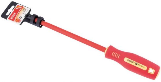 Draper 54272 Fully Insulated Plain Slot Screwdriver, 8mm x 200mm