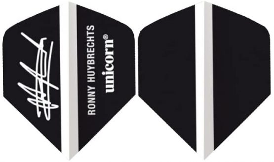 Unicorn Authentic 75 Rrechts Big Wing Dart Flight, Black, One Size
