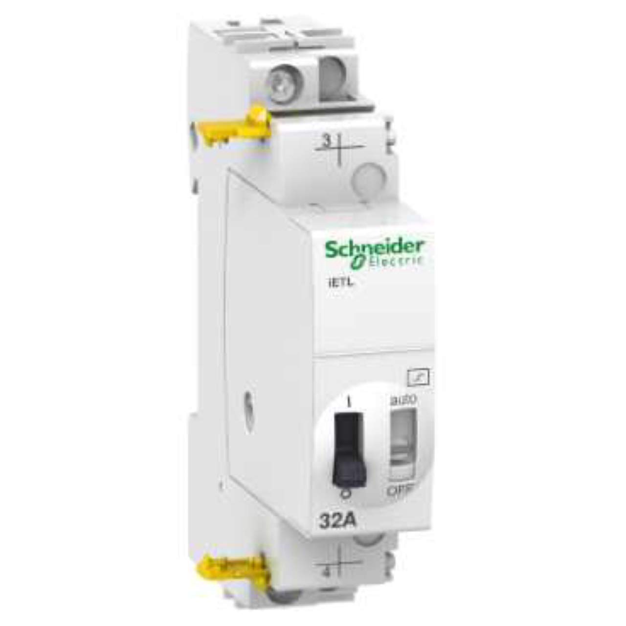 Schneider A9C32836 iETL 32A 1P 230VAC/110VDC Impulse Relay, White, Set of 12 Piece
