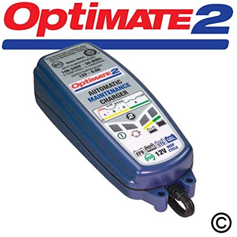 OptiMate 2 12V Motorcycle Car Automotive Smart Charger, Blue, black, Einheitsgröße