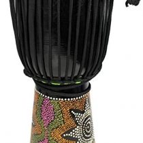 A-Star BDJ850 8 Inch Painted Colourful Djembe Drum - 50 cm Height, Brown