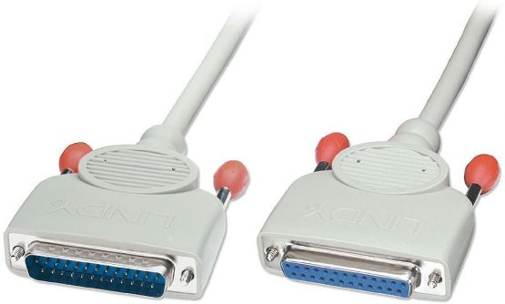 LINDY Straight Through RS-232 Serial & PC to Fax/Modem Cable All Pins Connected 2m (25DM/25DF)