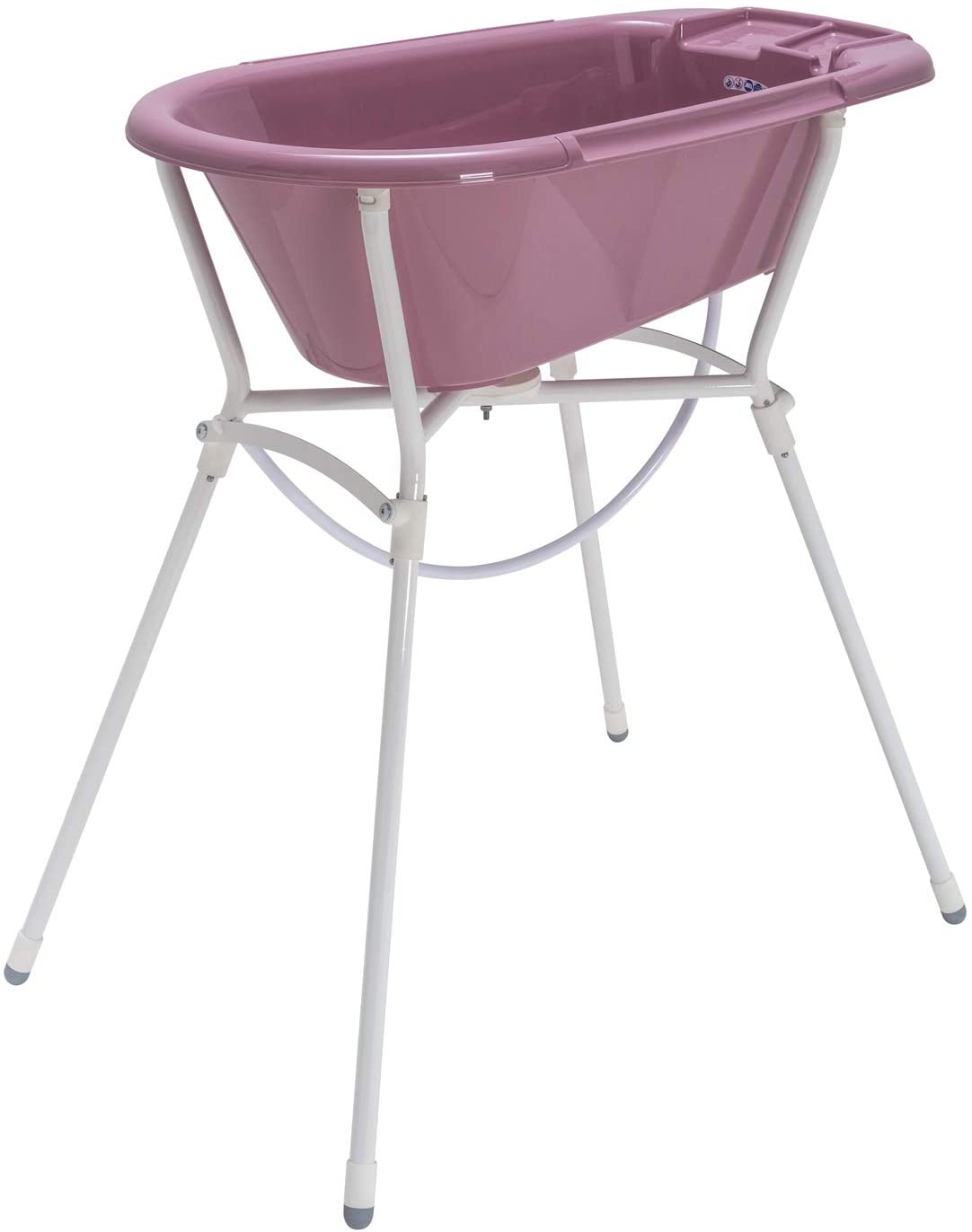 Rotho Babydesign Bathtub with Hose, 0-12 Months, Bella Bambina, Fantastic Mauve (Deep Pink), 20020 0288, 1 Stück (1er Pack) - Image 3