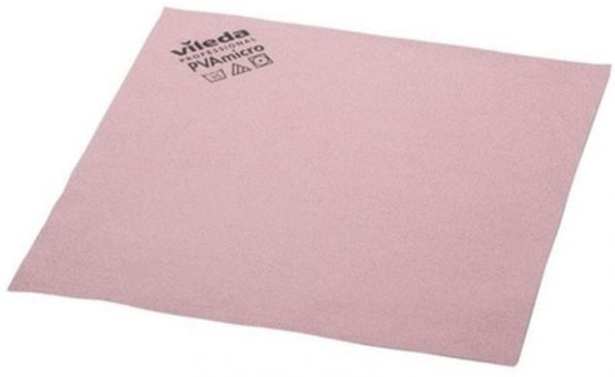 Vileda 143586 micro cleaning cloth, pink, red, 5 pieces, 38x35 cms.