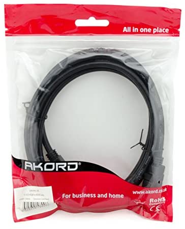 Wired-up HDMI to HDMI Gold Plated Connectors 1.8m Cable v1.4A, Black - Image 3