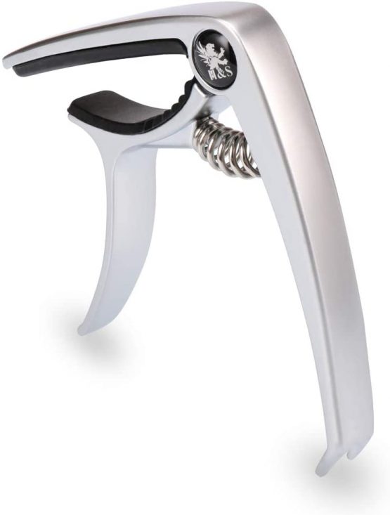 H&S Guitar Capo for Acoustic Electric Classical Ukulele with Guitar Picks Bridge Pin Puller - Image 4