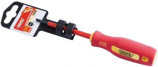 Draper 46515 Fully Insulated Plain Slot Screwdriver, 2.5mm x 75mm