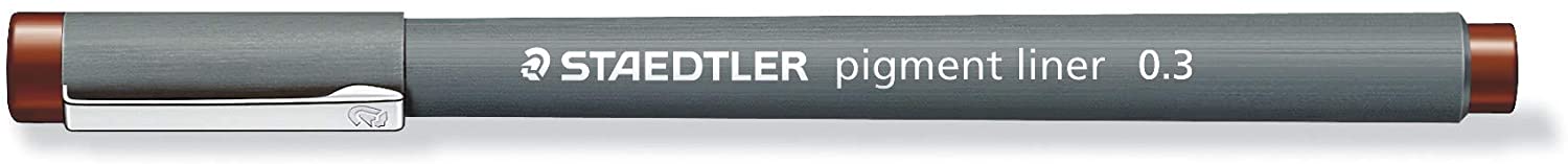 PIGMENT LINER 0.3MM 30803 (PACK OF 3) BROWN, 0,3 mm