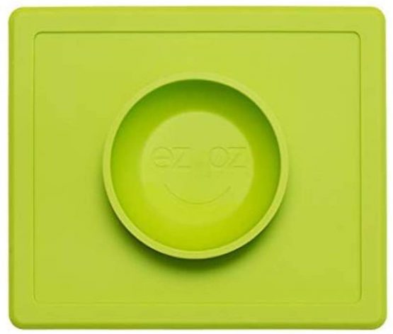 Ezpz ezpz Happy Bowl Suction Cup Plate Verde Green