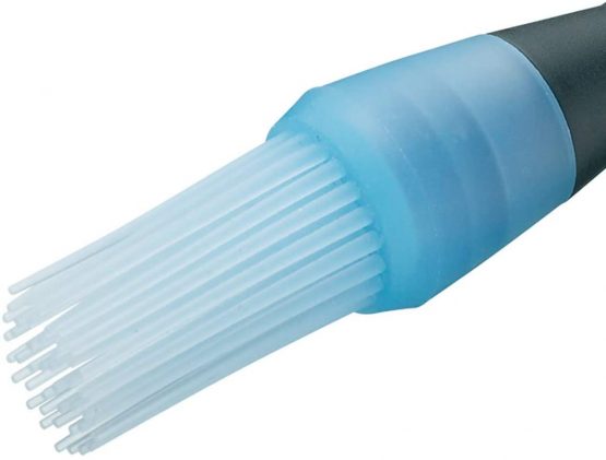 KitchenCraft KCSP2 Silicone Pastry Brush, Black / Blue, 17 cm - Image 3
