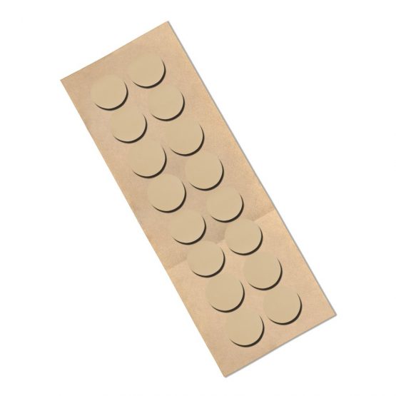 TapeCase 5-4496B-1 Polyethylene Foam Tape, 62 mil (1.6 mm) Thick, 1 Inch Circles (Pack of 5)