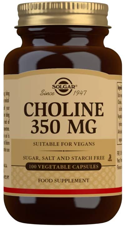 Solgar Choline 350mg - Healthy Liver Function - Supports Fat Metabolism - Essential Micronutrient - Vegan - 100 Vegetable Capsules - Image 3