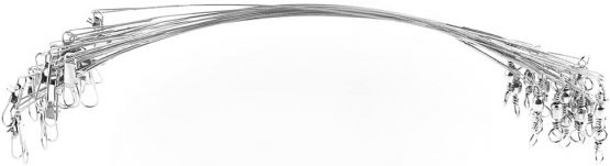 60Pcs Fishing Leader Wire Heavy Duty Stainless Steel Fishing Line With Swivels And Snaps 15/20/25cm (Silver) - Image 4