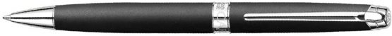 Caran d'Ache Leman Silver Plated Ballpoint Pen - Black Matt - Image 2